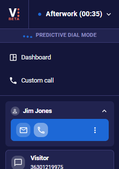 Predictive dialer on afterwork