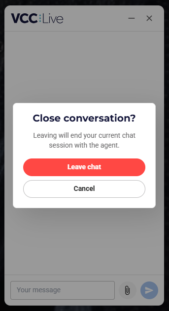 Closing a webchat session