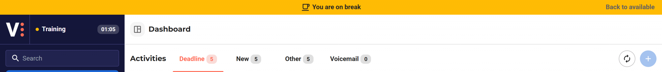 Break banner in VCC Live 360