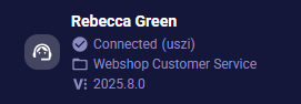 User information on the sidebar