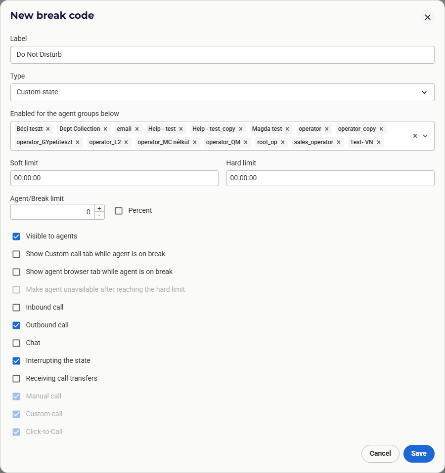 Manage custom states in VCC Live Omnichannel workspace
