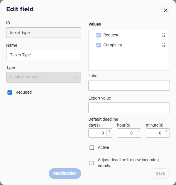 Configure ticket types for your account