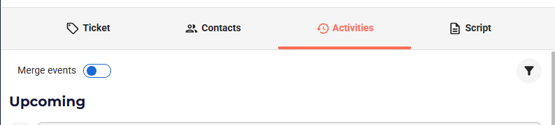 Merging customer events